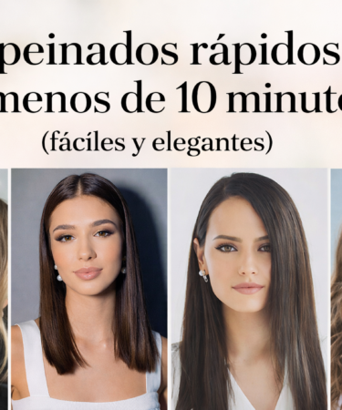 Cabecera del blog con 7 peinados rápidos en menos de 10 minutos: moños, melena pulida y ondas con acabado elegante